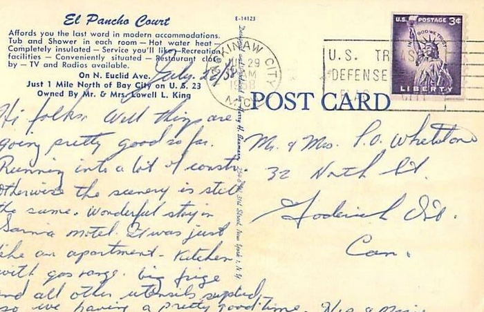 El Pancho Motel (Travel Inn) - Vintage Postcard (newer photo)